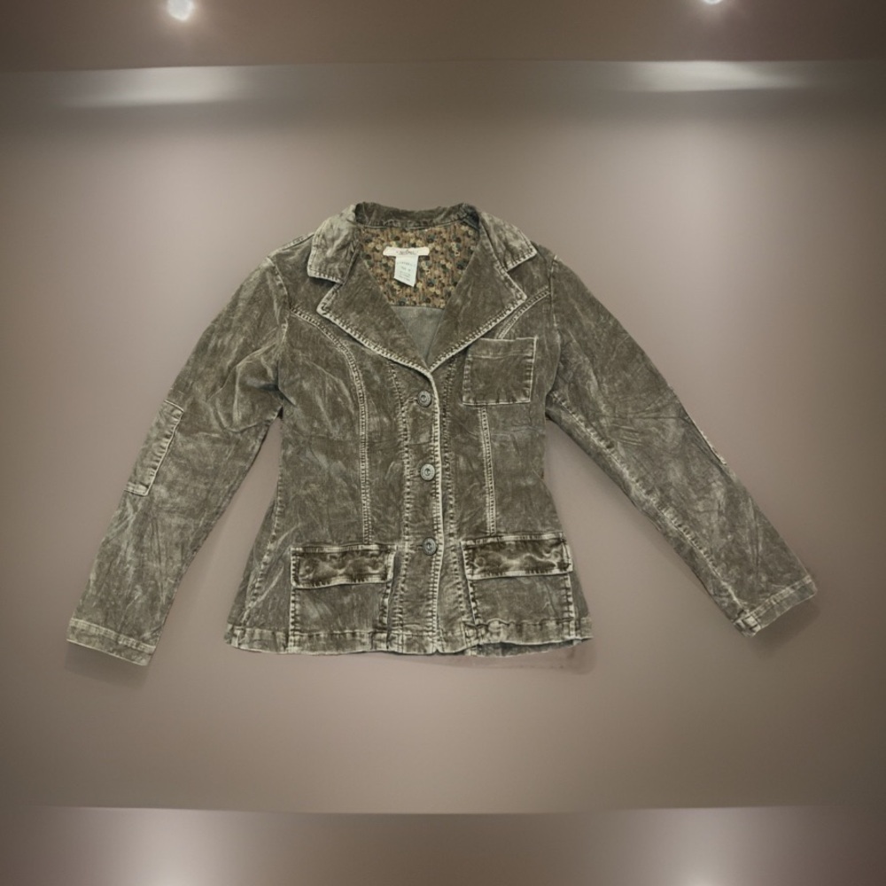 Z CAVARICCI Authentic Vintage Tan Corduroy Stretch Soft Distressed Jacket Blazer - Picture 3 of 15